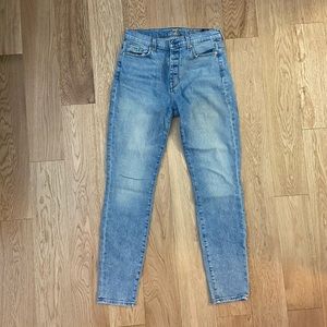 7 For All Mankind Light Blue Skinny Jeans Size 29